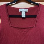 Nordstrom VTG Womens Red Beaded Wool Blend Knit Tank Top Small Christmas Holiday Photo 2
