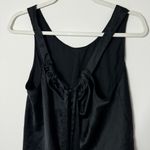 Victoria's Secret Victoria’s Secret Satin Tank Top Size Medium Tie Back Babydoll Slip Black goth Photo 3