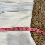 Sky Shira White Halter Bodycon Mini Dress leather trim size Large NWT Photo 8