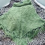 Kenneth Cole Ladies Emeral Green  Reaction Poncho W Fringe Size Small To Medium Photo 0