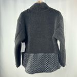 Athleta NWT  Cozy Sherpa Snap‎ Pullover in Black Size Medium Photo 7