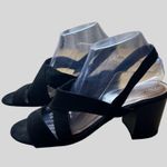 dexflex comfort Velvet Cross-Strap Elegant Fashion Block Heel Sandals 9.5 Photo 3