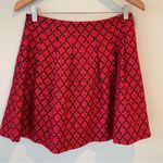 Banana Republic  Black Red Geometric Pleated Skater Career Skirt 4 Photo 3