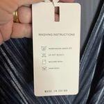 Merokeety  Long Sleeve Faux Wrap Velvet  Dress In Light Blue Photo 6