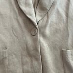 Susan Graver  Women’s Khaki Weekend Washed French Terry Blazer Sz L Photo 7