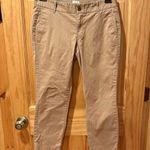 J. Crew Women's Frankie Ankle Chino Pants Size 8 Petite Beige Flat Front used Tan Photo 0