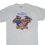 Hanes Vintage Y2K Proud to be American Bald Eagle Graphic T-Shirt Photo 0