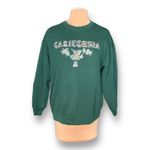 Vintage 90s California Hummingbird Floral Hunter Green Crewneck Sweatshirt XL Photo 2