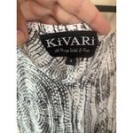 Kivari Designer Slip Hi Low Rayon Aztec Black White Boho Indie Tunic Dress 8 Photo 6