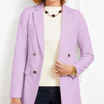 Talbots Blazer Jacket Tailored Stretch No Close Spring Lilac Purple Size 22W Photo 0