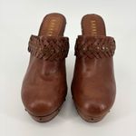 Ralph Lauren Shayla Leather Wooden Clogs Size 10 Photo 1