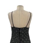 Betsey Johnson Luxe Vintage Slip Dress Mini Glitter Black Gold Size Small Photo 6