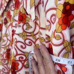 Vintage 1970's Dress Housecoat Zip Up Small Orange Size M Photo 4