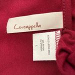 Loveappella Burgundy knit midi dress tie front size large stretch knit jersey by Photo 5