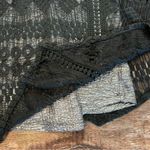 Miss Me Black and Silver Crochet Lace Metallic Tank Top Size Small Photo 1