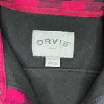 Orvis  Red Black Buffalo Plaid Fleece Lined Flannel Jacket Size large Photo 3