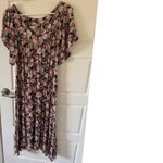 En Crème Sz S Women Black Pink Floral Tiered Flowy Maxi Dress Romantic Bohemian Photo 1