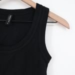 American Giant Black Ribbed Tank Top Basic Made in USA Size S Photo 3