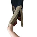 Vintage Koret Elastic Waist Boho Floral Maxi Skirt Women’s Size 16W Black Photo 4