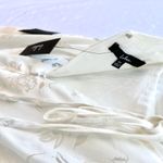 Lulus | NWT REMARKABLE MOMENTS WHITE FLORAL JACQUARD SATIN TULIP MIDI DRESS XS Photo 14