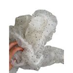 FOR LOVE & LEMONS Pearl Mesh Ruched Sheer Dress Size Small White Photo 9