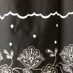 Donna Ricco Womens Embroidered Lined A Line Skirt Size 4 Black & White NWOT Photo 2