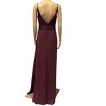 David's Bridal Wine Spaghetti Strap Bridesmaid Maxi Formal Dress Womens 10 Photo 5