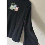 Vintage Black Women’s Shirt With Martini Glass Retro Artsy Vibes Size Large Photo 3