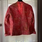 Sigrid Olsen coral silk quilted jacket, size medium Photo 7
