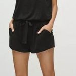 Wilfred Free Black Reposa Luxe Jersey Knit Izabel Romper Women's Size M (Medium) Photo 0