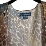 Democracy  Sheer Animal Print Cardigan Kimono Open Front Ruffle Boho Womens 1X Photo 2