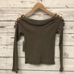 Soho Girls  criss criss cold shoulder‎ ribbed top Photo 2