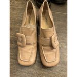 Paul Green Z7948* Neutral Sabbia Leather Robin Heel Shoes Size US 7.5 Loafers Photo 1