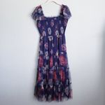 Baltic Born  Clementine Navy Floral Tulle Midi Dress Photo 5