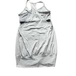 Lululemon  Size 4 Gray Silver Floral No Limits Built in Bra Banded Tank Top Gym Photo 2