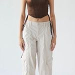 Urban Outfitters BDG Y2K Low Rise Cargo Pant Cream Tan Photo 0