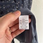 MikaRose  Blue Floral Polka Dot Bohemian Mini Dress Boho Casual Spring Large Photo 4