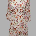 Danny & Nicole floral jacquard stripe midi dress size 4 Photo 0