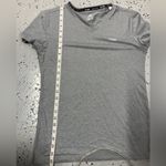 Adidas  Climalite V-Neck T-shirt Grey Short‎ Sleeve Womens Small Active Athletic Photo 11