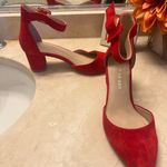 Kurt Geiger  Vibrant Red Suede Heels Photo 1
