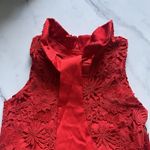 Tuckernuck  Blythe Mini Dress Red Guipure Lace Small cocktail party feminine Chic Photo 6