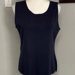 Misook Exclusively  Knit Scoop Neck Tank Top NWT Size Medium Navy Blue Photo 0