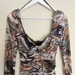 ZARA  Ruched Tulle Bodycon Dress Sweetheart Neck Blogger Fave Size XS Photo 2