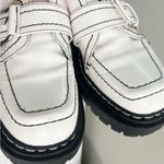 Sam Edelman Circus by  Edelle Leather Monk Strap Platform Shoes White and Black Photo 5