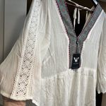 New White Mark Gauzy Dress Boho Flowy Colorful Embroidery Mini Size M NWT Size M Photo 5