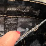 Calvin Klein dark wash skinny jeans with contrast stitching size 30/10 Blue Photo 4