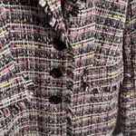 DKNY Colorful Tweed Fringe Button Blazer Jacket NWOT W1916 Sz 6 Photo 3