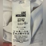 Love moschino  White Tee with Black Script Size 8 Photo 11