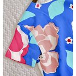 Kate Spade NWOT  Blue Cream Red Floral Print Short Sleeve Top Women's Size 0 Photo 5