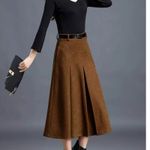 Tanming Long Faux Soft Suede Skirt Sz Sm Equestrian Western Southwestern Style Photo 1